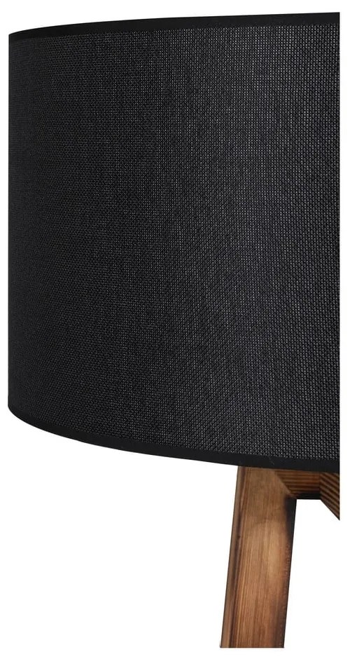 Fekete-barna állólámpa textil búrával (magasság 149 cm) Maçka – Opviq lights