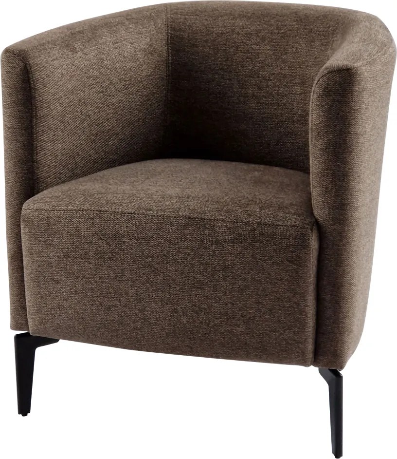 Design fotel, barna/fekete, KAPY