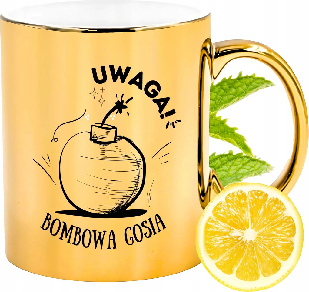 Prémium Arany Csillogó Bögre Ajándék Nyomtatott Fotóval