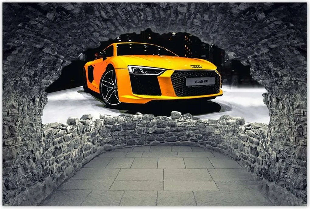 Poszter 60x40 Sárga Audi R8