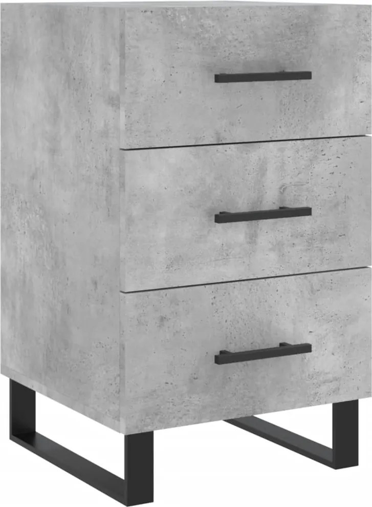 vidaXL betonszürke szerelt fa éjjeliszekrény 40 x 40 x 66 cm