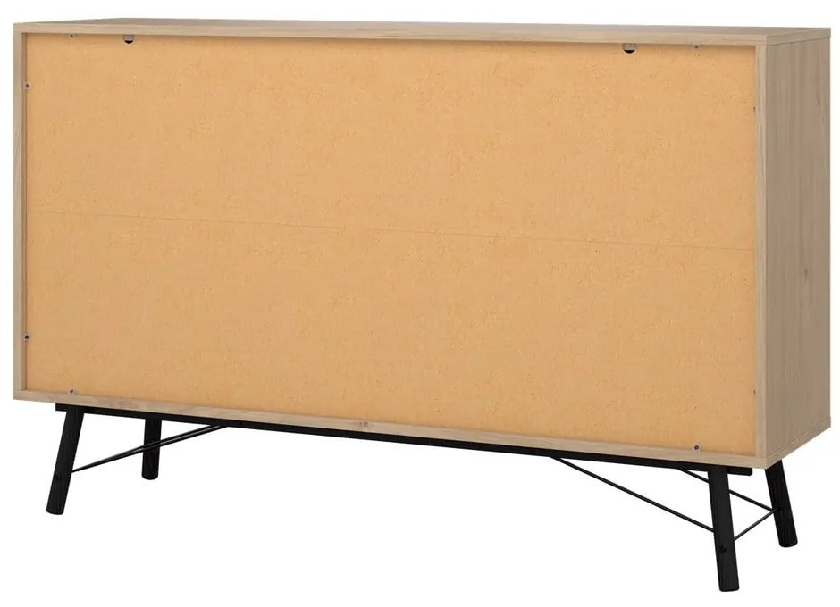 Natúr színű alacsony komód tölgyfa dekorral 153x95 cm Ry – Tvilum