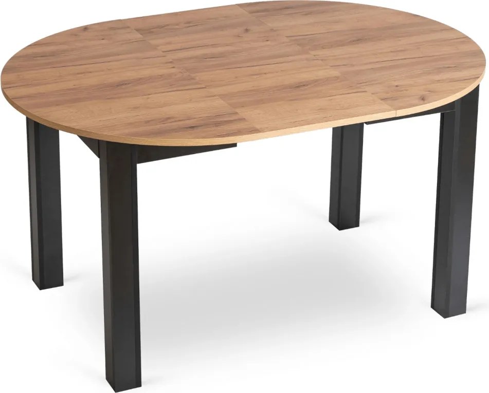Bővíthető étkezőasztal 102–142 cm Craft tölgy / fekete színkombinációban – HARRY