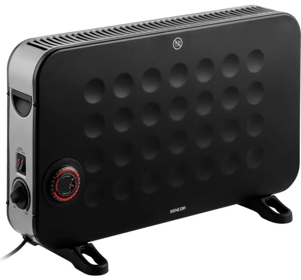 Sencor - Elektromos konvektoros fűtés 750/1250/2000W/230V termosztát IP24 fekete