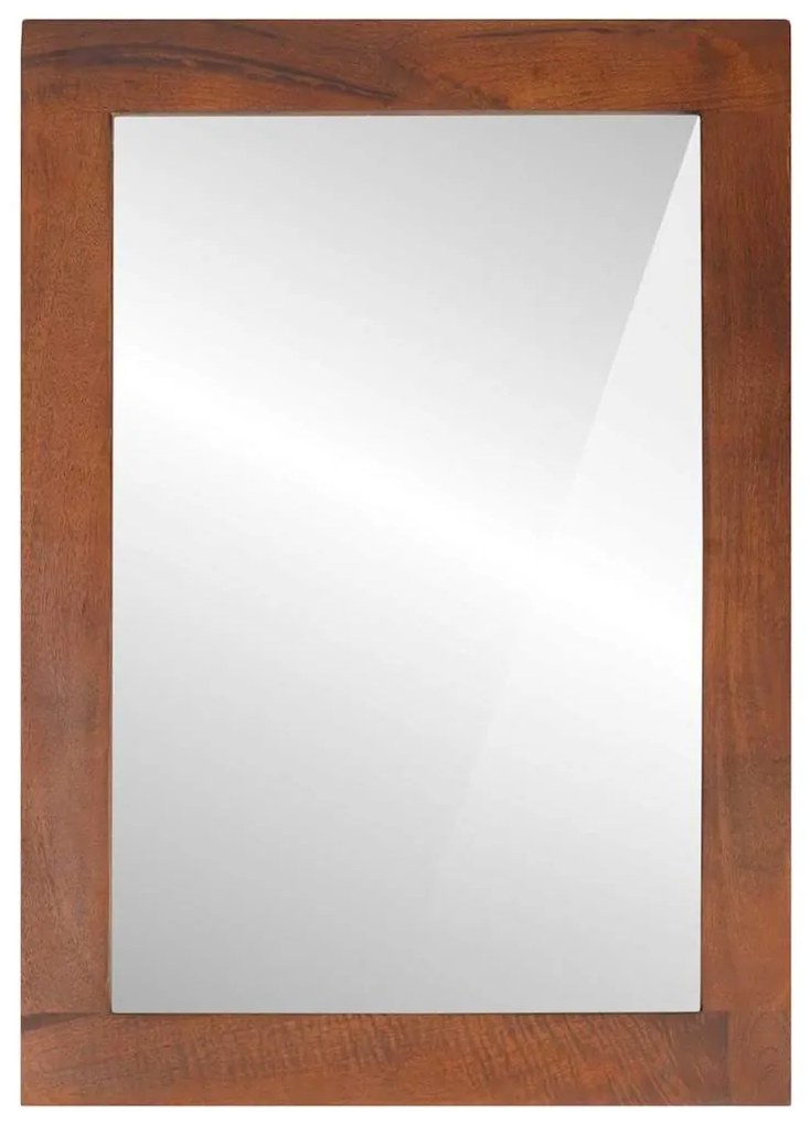 Tükör barna és ezüst 50 x 70 cm Szilárd mangófűrész áru, üveg