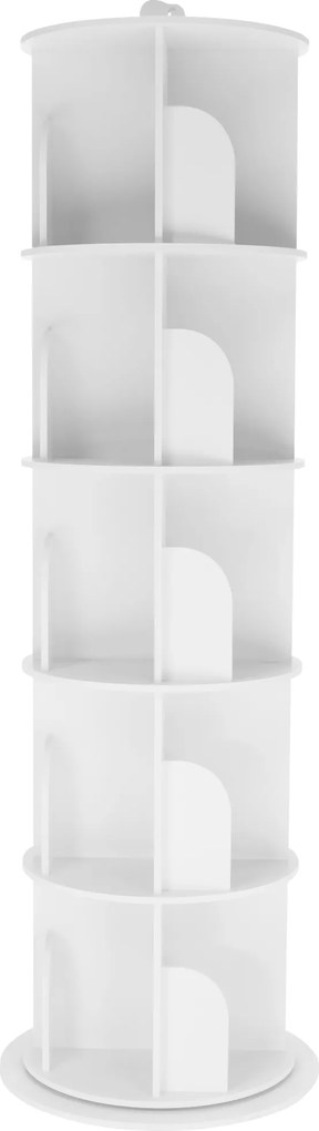 Forgó polcállvány, 5 polc, fehér, ERION TYP 2 + ajándék