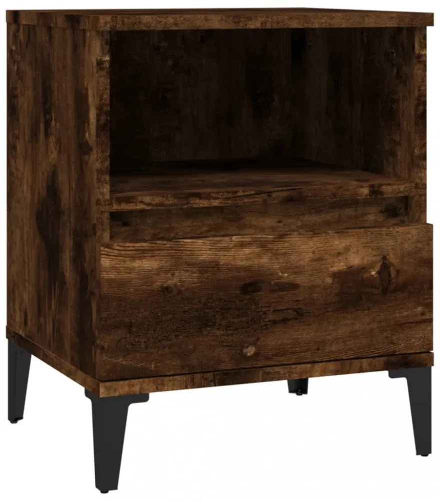 füstös tölgy színű éjjeliszekrény 40x35x50 cm