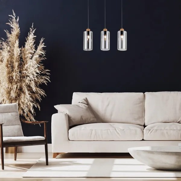 Rabalux 72123 - TANNO 3 ágú függeszték 3xE27/25W/230V