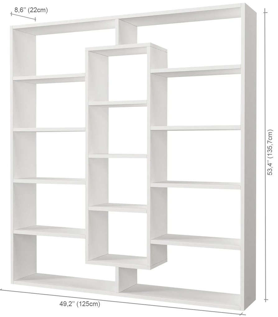 könyvespolc Ample - White