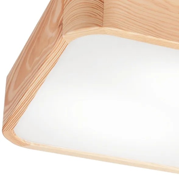 Mennyezeti lámpa NATURAL SQUARE 2xE27/15W/230V 35x35 cm fenyő