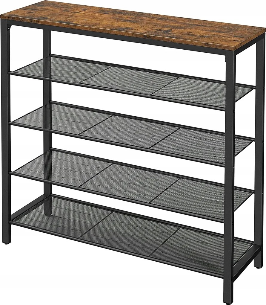 Nagy Cipősszekrény Rusztikus Polc 5 Szint