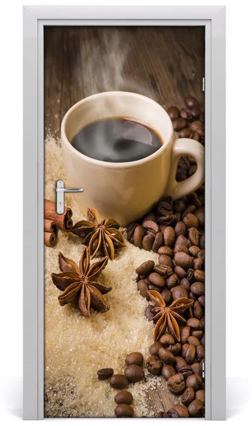 Ajtóposzter öntapadós csésze kávé 85x205 cm