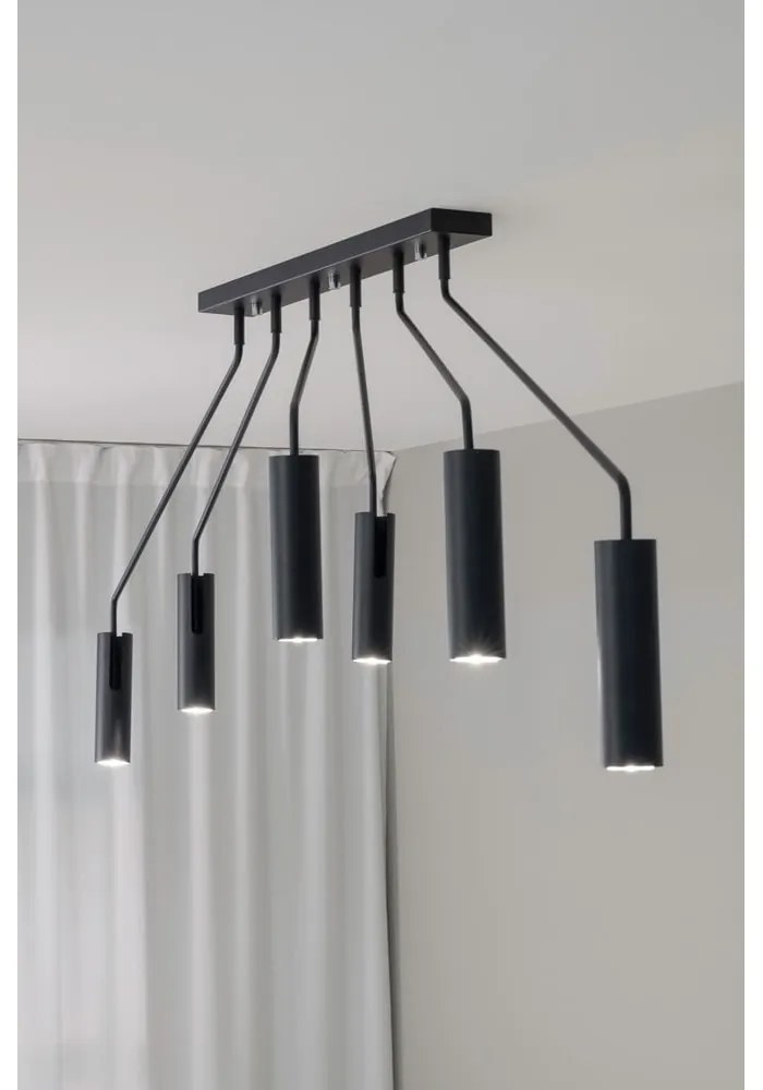 Fekete mennyezeti lámpa fém búrával 192 cm Ramus - Markslöjd