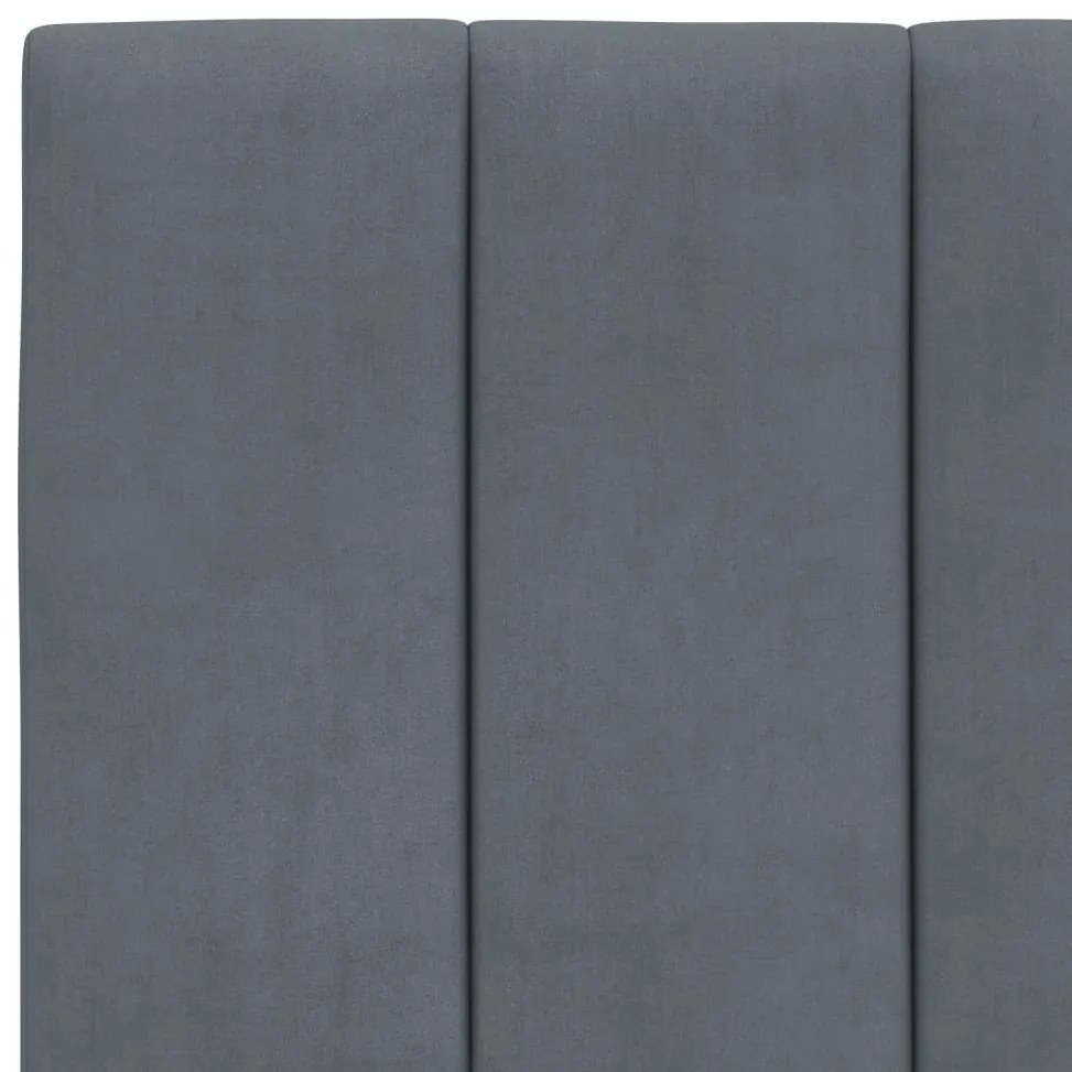 sötétszürke bársony fejtámla párna Hanko 90 cm