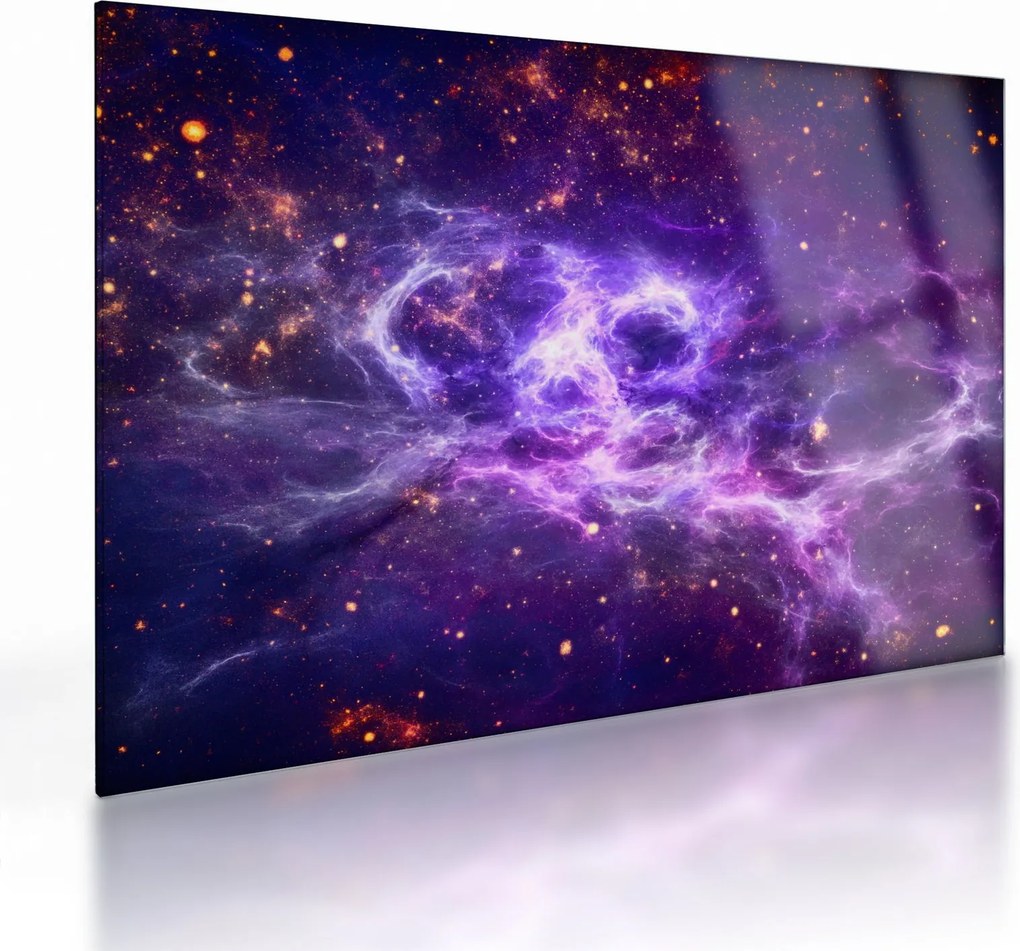 Üveg kép - Lila Univerzum (70x50 cm)