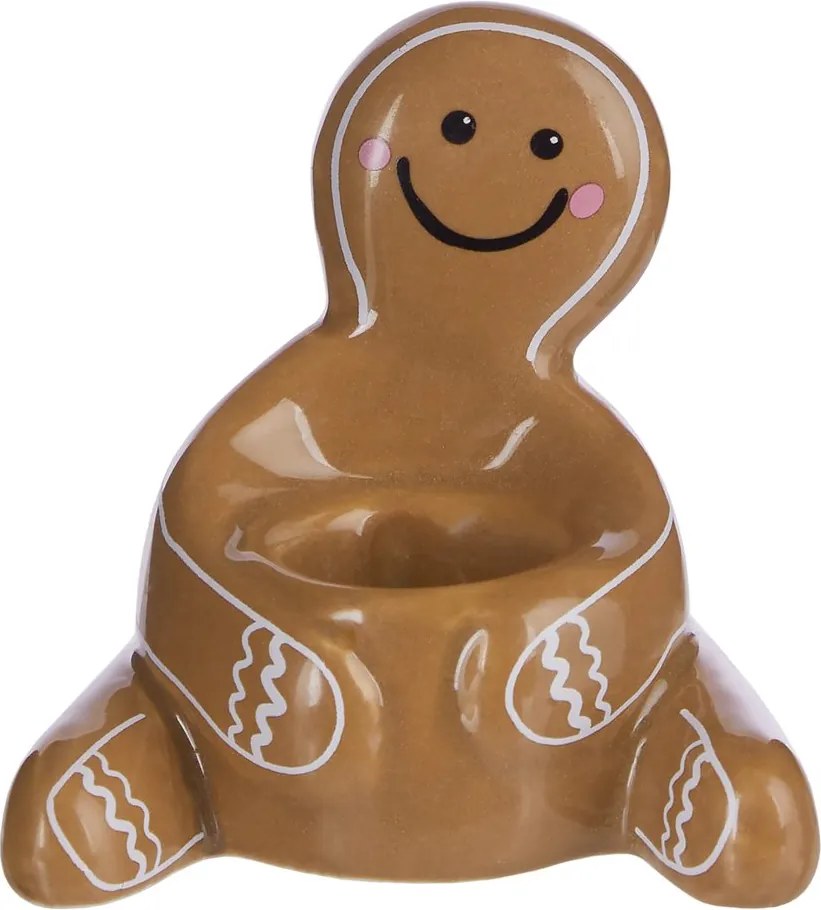 GINGERBREAD kerámia gyertyatartó mézeskalács 6 cm