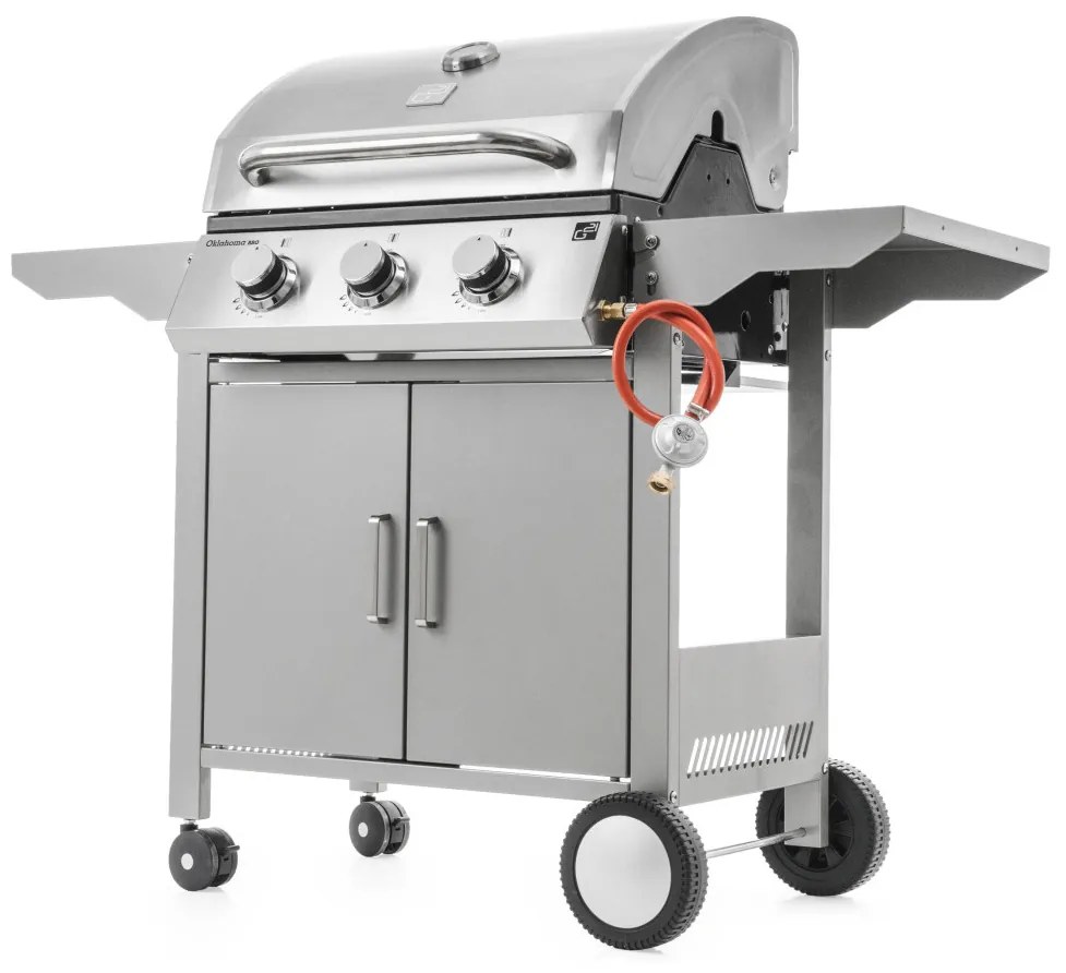 G21 Oklahoma BBQ Premium line gázgrill, 3 égőfej + ajándék nyomáscsökkentő