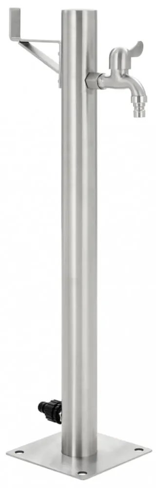 rozsdamentes acél kerek kerti oszlop típusú vízcsap 65 cm