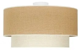 Duolla - Mennyezeti lámpa YUTE BOHO 1xE27/15W/230V átm. 45 cm barna/krémes