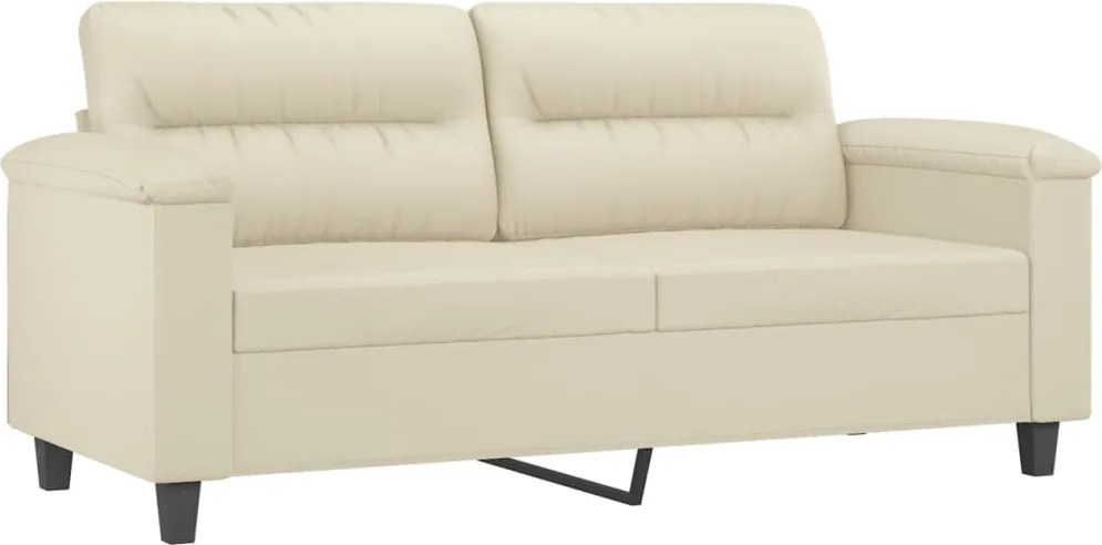 vidaXL 2 személyes krémszínű műbőr kanapé 140 cm