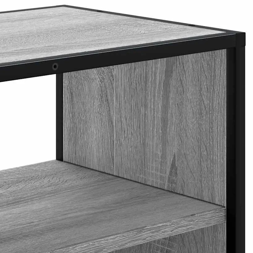 szürke sonoma színű szerelt fa és fém TV-szekrény 80x31x39,5 cm