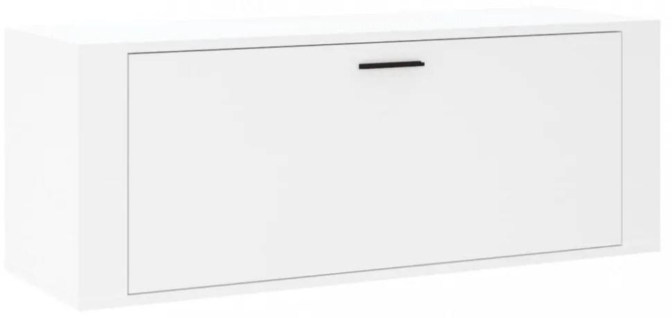 fehér szerelt fa fali cipőszekrény 100 x 35 x 38 cm