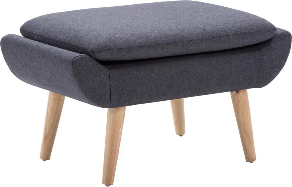 vidaXL sötétszürke szövet kárpitozású lábzsámoly 73 x 43 x 42 cm