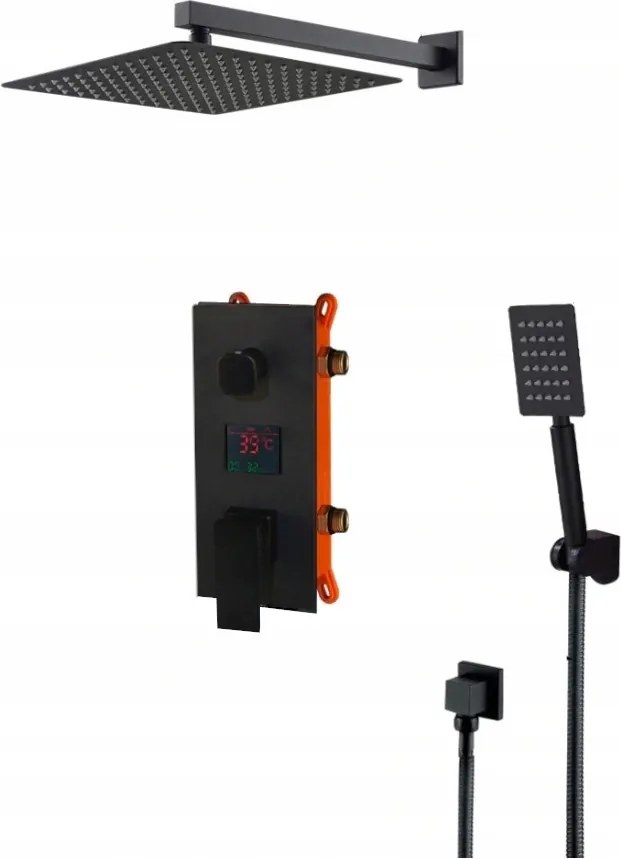 Süllyesztett Kijelző Szett Matt Fekete