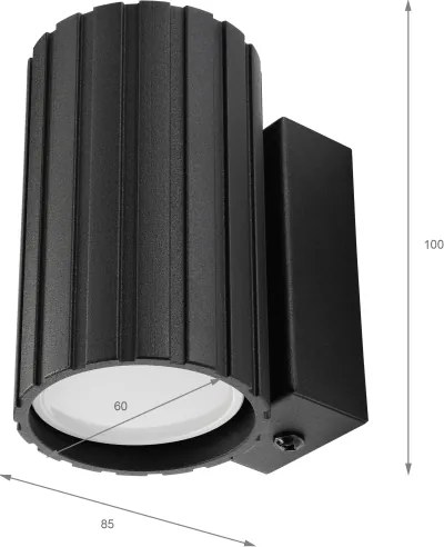 Brilagi - CRISPINA fali lámpatest 1xGU10/10W/230V 10 cm fekete