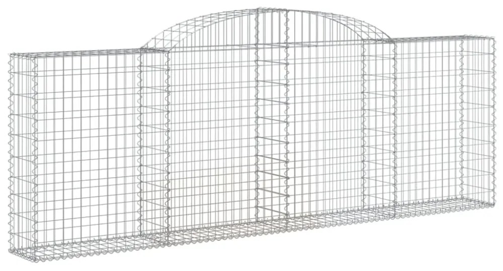 8 db íves horganyzott vas gabion kosár 300 x 30 x 100/120 cm