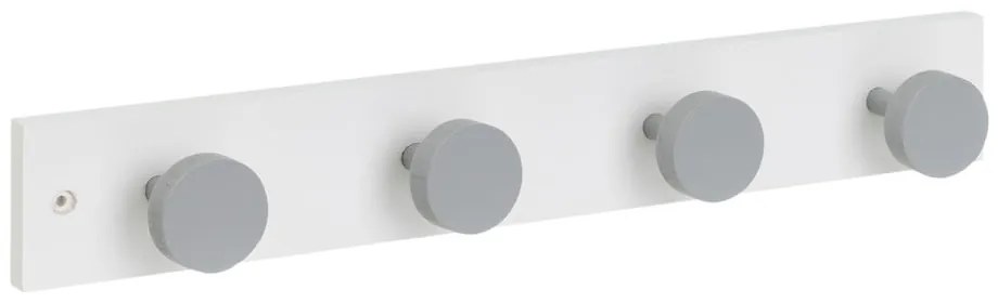 Fehér-szürke borovi fenyő fali fogas 40 cm Anillos – Casa Selección