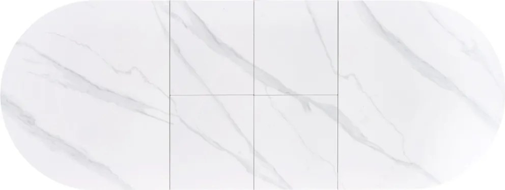 Sirius bővíthető étkezőasztal fehér márvány / natúr 160-240 cm