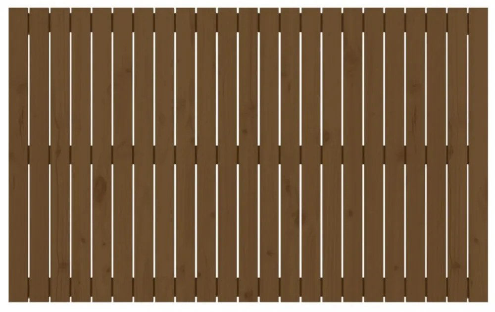 mézbarna tömör fenyőfa fali fejtámla 147 x 3 x 90 cm