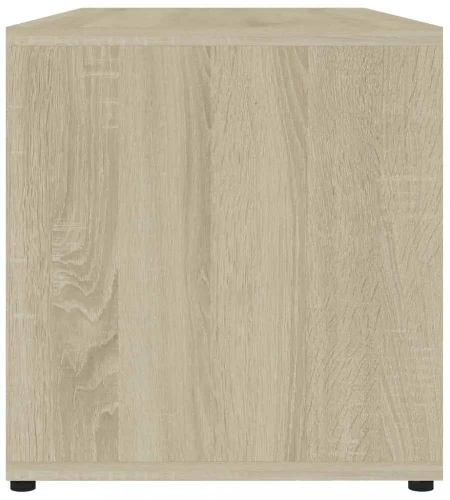 sonoma tölgy színű szerelt fa TV-szekrény 80 x 34 x 36 cm