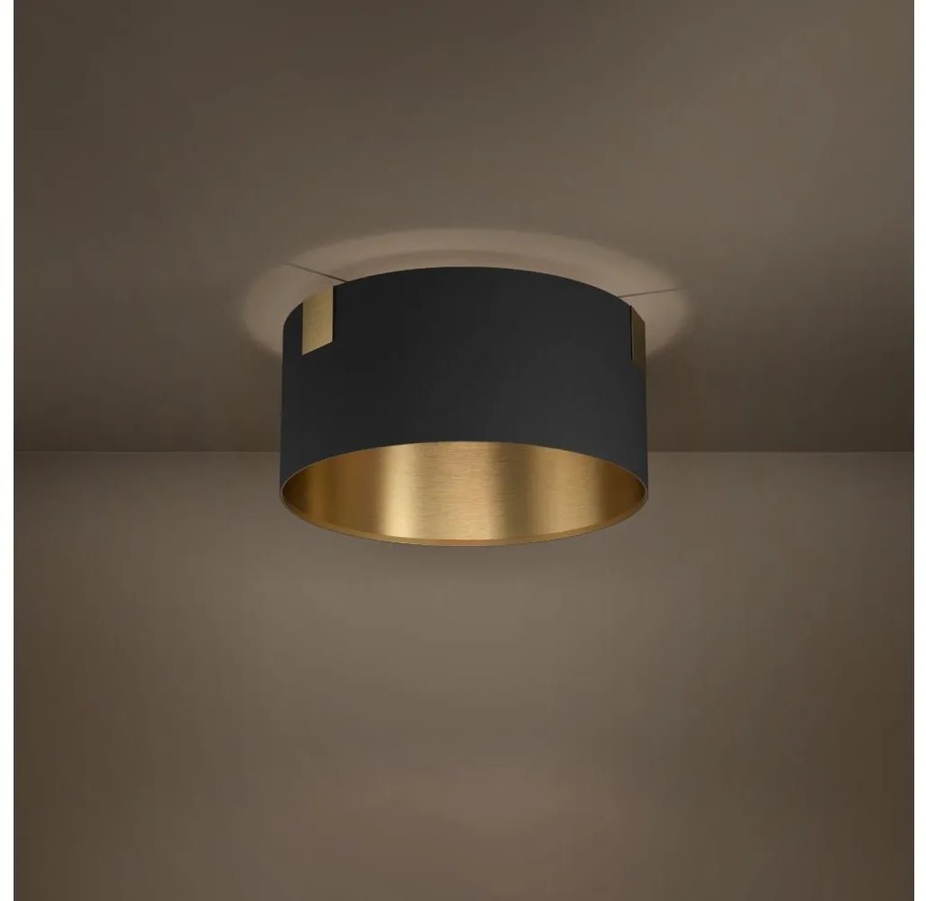 Eglo 39963 - Mennyezeti lámpa TORTOLA 1xE27/40W/230V fekete/arany