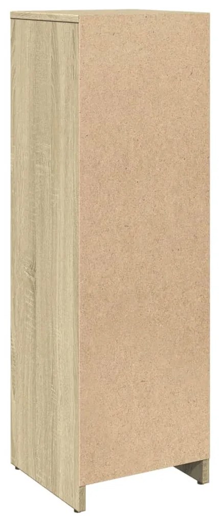 sonoma tölgy színű szerelt fa fürdőszobaszekrény 30x30x95 cm