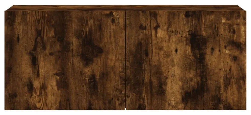 füstös tölgy színű falra szerelhető TV-szekrény 100x30x41 cm