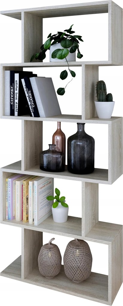 Könyvespolc Bask sonoma nyitott szekrény könyvespolc Per