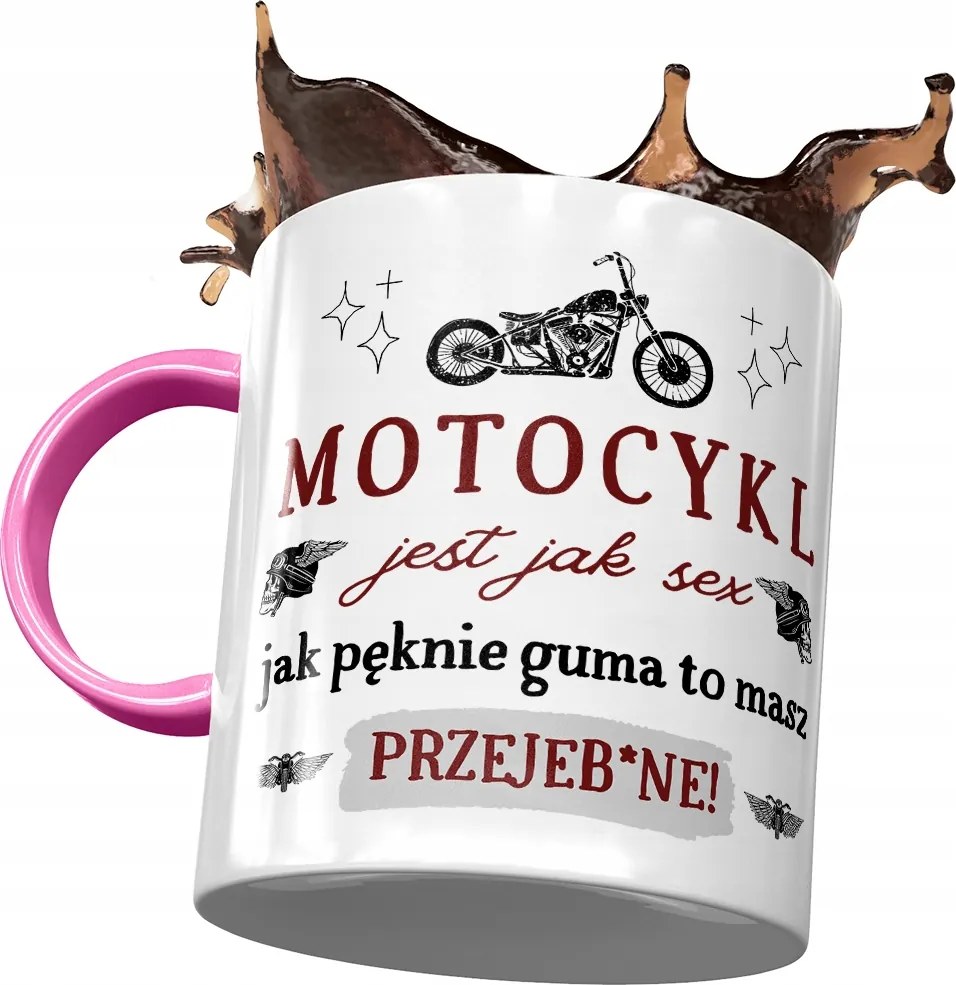 Bögre Rózsaszín Vicces Motorkerékpár Olyan, Mint Szex Nyomtatott Fotóval
