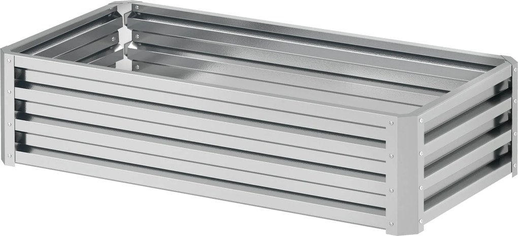 Outsunny Emelt Ágyás Acélból, Növényi Ágyás Hidegkeret Nyitott Aljú Kertészkedő Doboz 120x60x30.5 cm Kert, Erkély, Terasz, Virágok, Növények, Gyümölcs