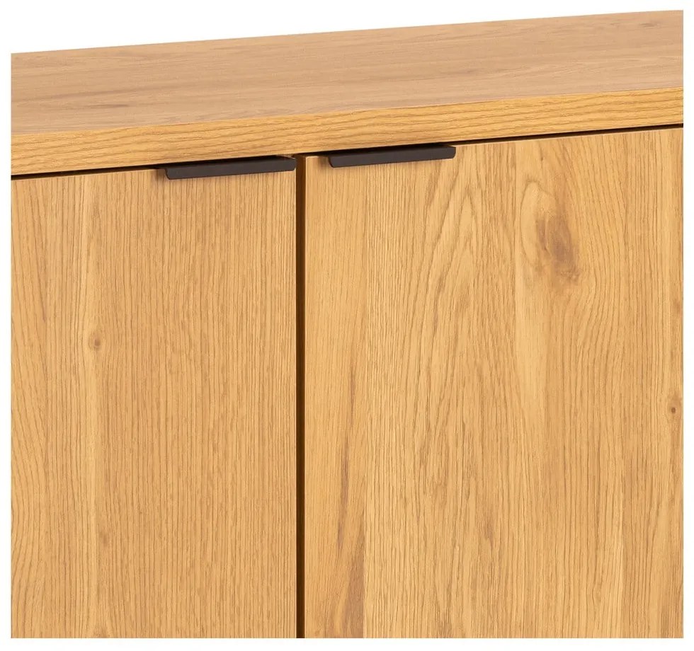 Natúr színű komód tölgyfa dekorral 160x80x45 cm Colima – Actona