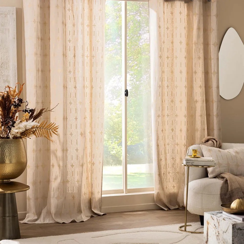 Bézs függöny 140x240 cm Ondine – douceur d'intérieur