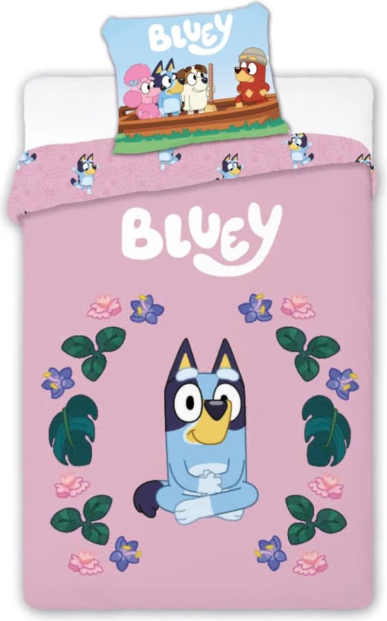 Bluey Blossom gyerek, ovis ágyneműhuzat 100×135cm, 40×60 cm