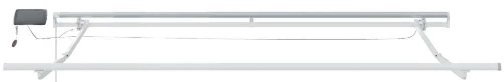 Manuális Behúzható Napernyő LED-del Narancs és Barna 300x250 cm