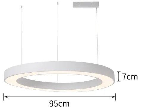 Immax NEO 07214L - LED Dimmelhető csillár PASTEL LED/68W/230V fehér 95cm Tuya + távirányító