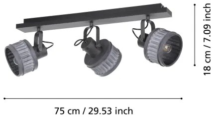 Eglo 43446 - Spotlámpa TURROCK 3xE27/28W/230V