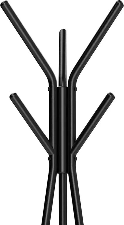 Állófogas 6 akasztóval és 2 polccal, 179 cm, rusztikus barna-fekete
