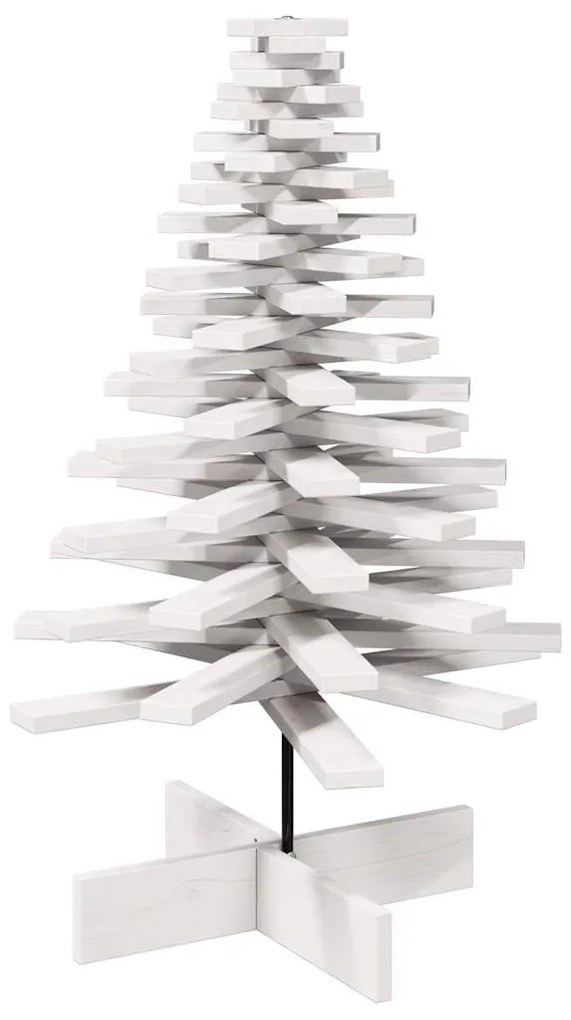 vidaXL fehér tömör fenyőfa karácsonyfa-dekoráció 100 cm