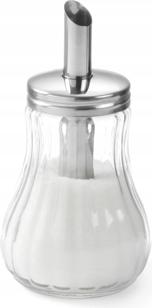 Cukortartó Üveg Cukoradagolóval Vendéglátóipari Tartály Erős