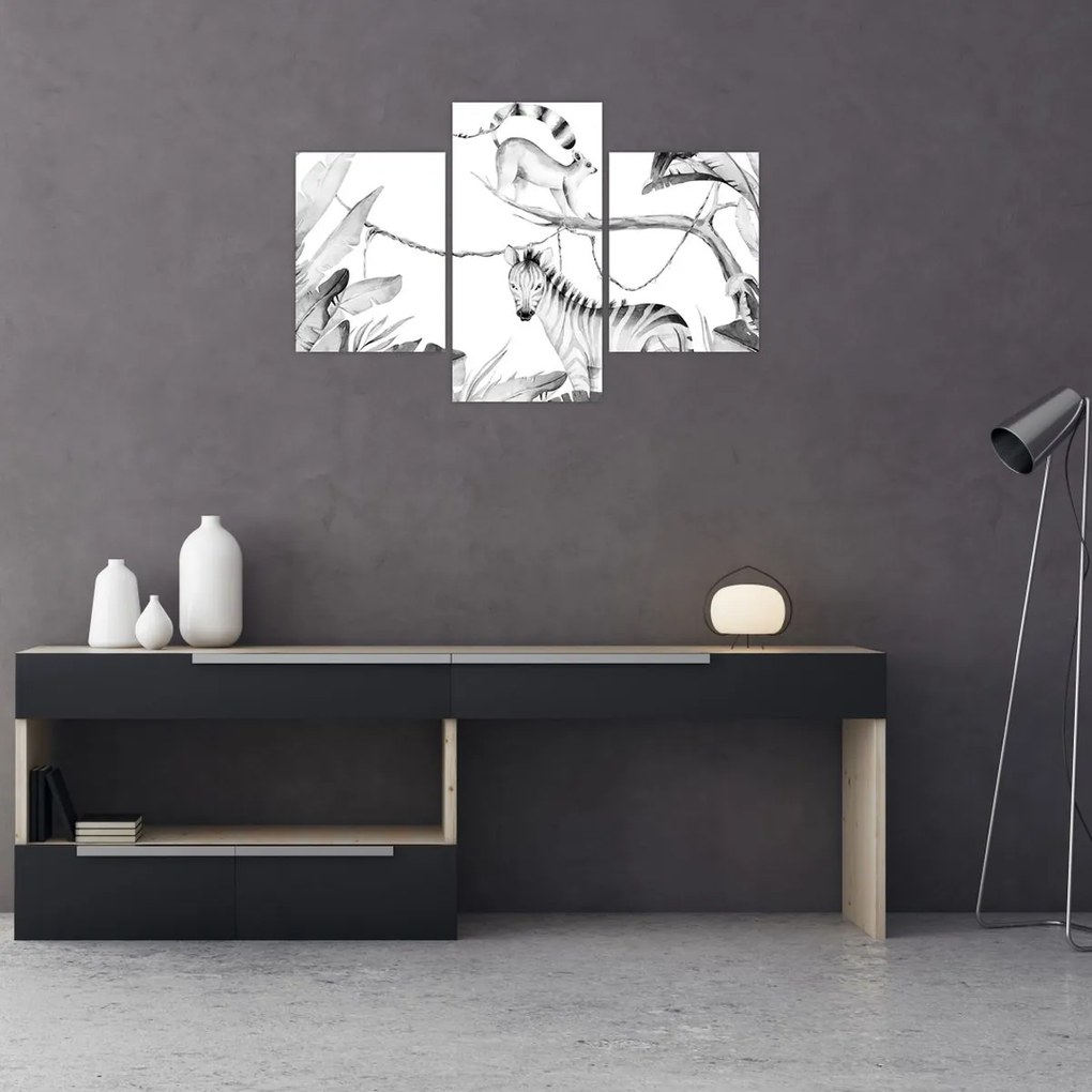 Kép - Akvarell dzsungel (90x60 cm)